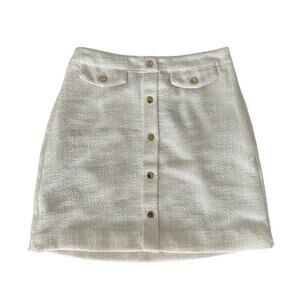 ✨New✨ Marc New York Tweed Mini Skirt | Cream | Sz 2